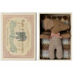 MAILEG Myszka Baby Sleepy wakey baby      mouse in matchbox - Rose