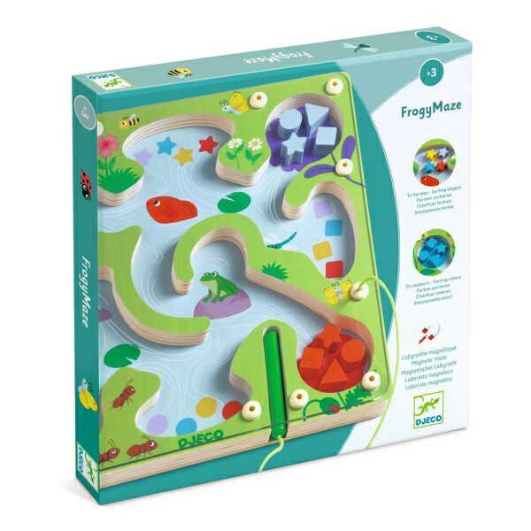 DJECO Magnetyczny drewniany labirynt FrogyMaze DJ01614 DJECO Magnetyczny drewniany labirynt FrogyMaze DJ01614