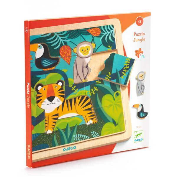 DJECO Puzzle drewniane Dżungla DJ08120 DJECO Puzzle drewniane Dżungla DJ08120