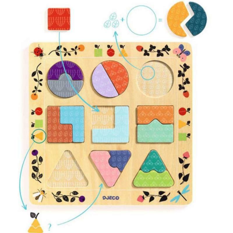 DJECO Puzzle drewniane Ludigraphic formy DJ018 DJECO Puzzle drewniane Ludigraphic formy DJ018