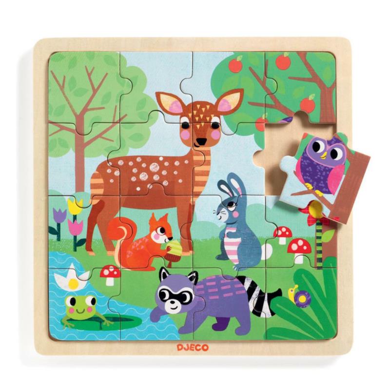 DJECO Puzzle drewniane Las DJ0812 DJECO Puzzle drewniane Las DJ0812