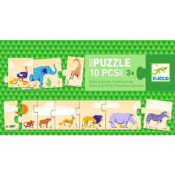 DJECO Puzzle tekturowe Małe i Duże        DJ08189