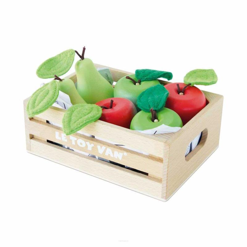LE TOY VAN Drewniane Jabłka i Gruszki w skrzynce LE TOY VAN Drewniane Jabłka i Gruszki w skrzynce