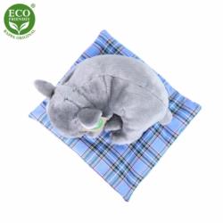 RAPPA Maskotka pluszowa Bulog szary na    kocyku 23cm.