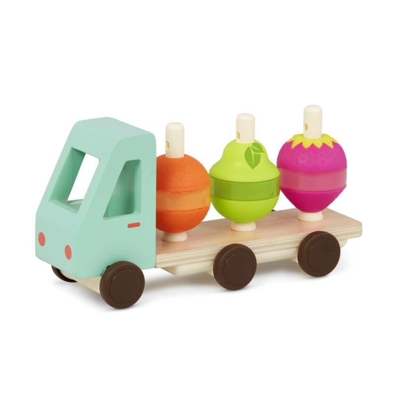 B.TOYS Drewniana Ciężarówka z owocami -   Stack & Roll Fruit Truck