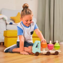 B.TOYS Drewniana Ciężarówka z owocami -   Stack & Roll Fruit Truck