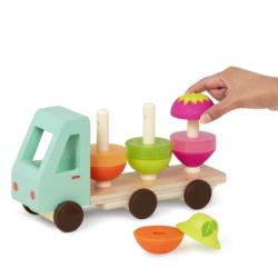 B.TOYS Drewniana Ciężarówka z owocami -   Stack & Roll Fruit Truck