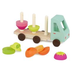 B.TOYS Drewniana Ciężarówka z owocami -   Stack & Roll Fruit Truck