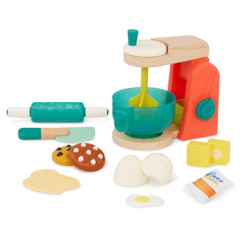 B.TOYS Drewniany Mikser z akcesoriami -   Mini Chef – Mix & Bake Playset