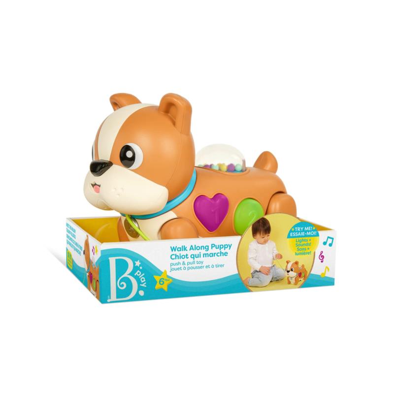 B.TOYS Interaktywny Piesek z ruchomymi    łapkami - Walk Along Puppy