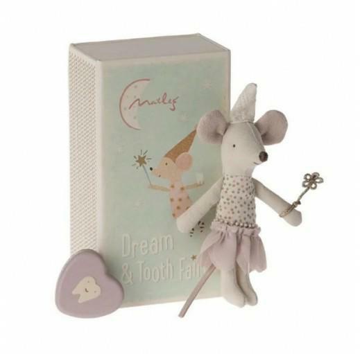 MAILEG Myszka Wróżka zębuszka w pudełku po zapłkach Tooth fairy mouse Little sister MAILEG Myszka Wróżka zębuszka w pudełku po zapłkach Tooth fairy mouse Little sister