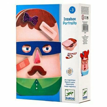 DJECO Puzzle magnetyczne w puszce Portrety DJ03080 DJECO Puzzle magnetyczne w puszce Portrety DJ03080