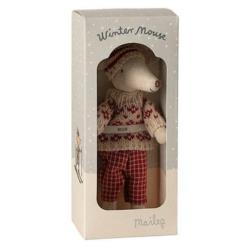 MAILEG Myszka Mama na nartach Winter      mouse with ski set