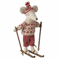 MAILEG Myszka Mama na nartach Winter      mouse with ski set