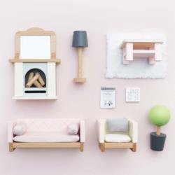 LE TOY VAN Drewniane mebelki do domku     dla lalek - Salon Daisylane