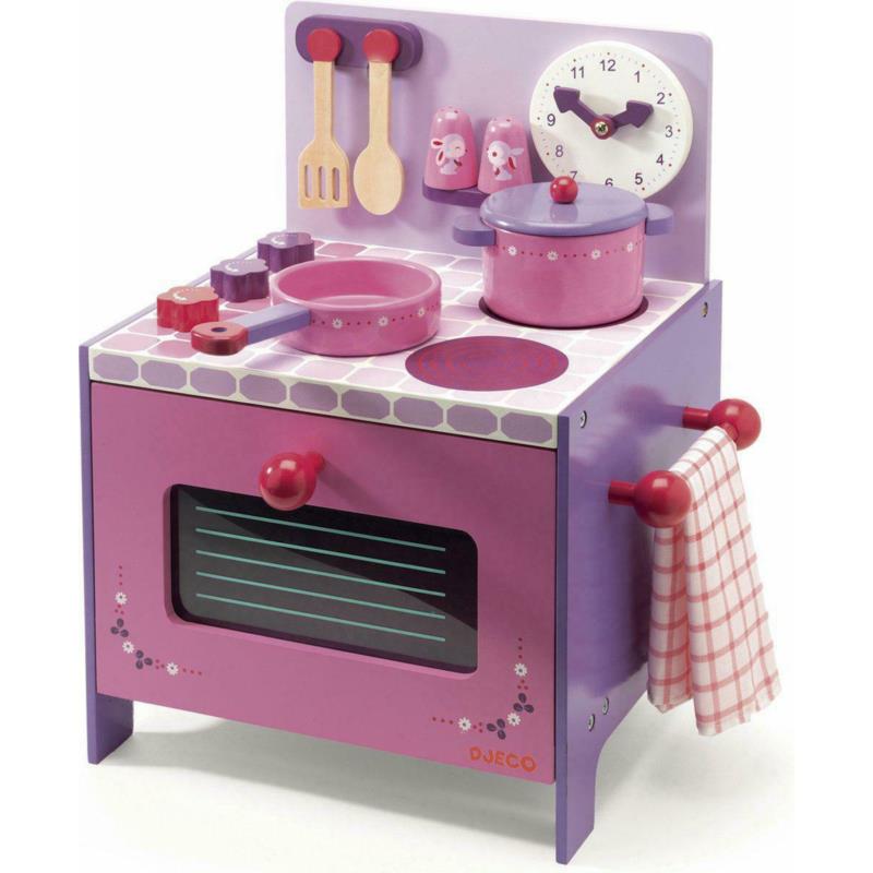 DJECO Drewniana kuchenka fioletowo/róż    DJ06510