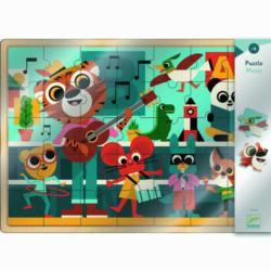 DJECO Edukacyjne puzzle drewniane         Muzykanci DJ01817