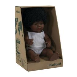 MINILAND Lalka dziewczynka                Afroamerykanka