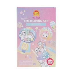 TIGER TRIBE Zestaw kolorowanek            pastelowych Kawaii Cafe