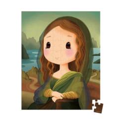 JANOD Puzzle w walizce Mona Lisa - Obraz  inspirowany twórczością da Vinci 100 el.