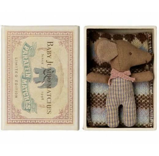 MAILEG Myszka Baby Sleepy wakey baby mouse in matchbox - Rose MAILEG Myszka Baby Sleepy wakey baby mouse in matchbox - Rose