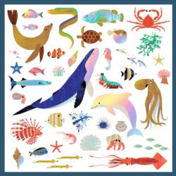 DJECO Metaliczne naklejki Ocean DJ09278