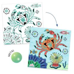 DJECO Metaliczne kolorowanki Podwodny     Świat DJ09698