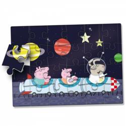 Puzzle 24 el. Świnka Peppa w Kosmosie  LISCIANI