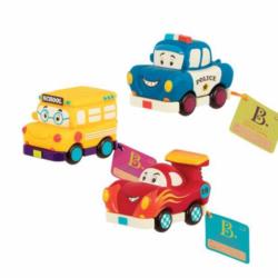 Autka miękkie z napędem B.Toys 3 sztuki