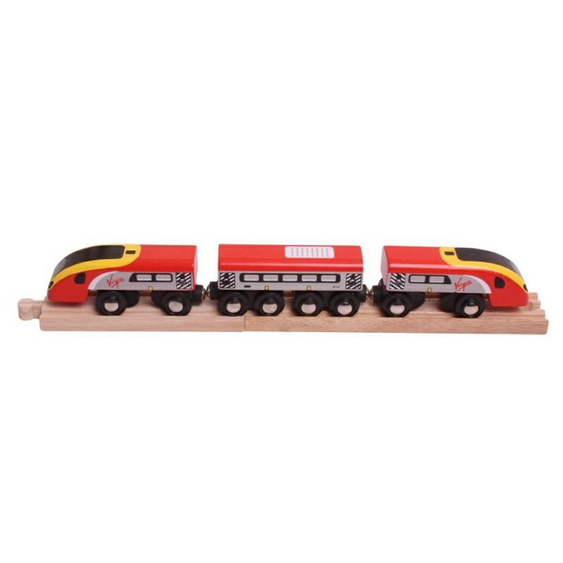 Drewniany pociąg Virgin Pendolino  BIGJIGS BJT461