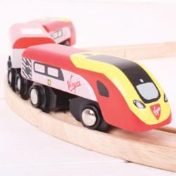 Drewniany pociąg Virgin Pendolino  BIGJIGS BJT461
