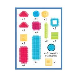 Klocki jeżyki 50 el. w tubie BRISTLE  BLOCKS