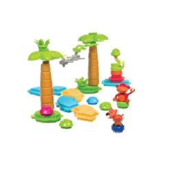 Jungle Adventure Storage Bucket - 58 el. KLOCKI JEŻYKI w pojemniku – zestaw DŻUNGLA BRISTLE BLOCKS