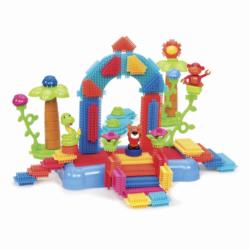 Jungle Adventure Storage Bucket - 58 el. KLOCKI JEŻYKI w pojemniku – zestaw DŻUNGLA BRISTLE BLOCKS