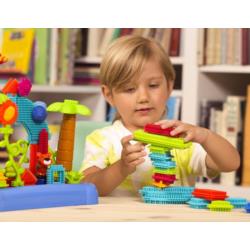Jungle Adventure Storage Bucket - 58 el. KLOCKI JEŻYKI w pojemniku – zestaw DŻUNGLA BRISTLE BLOCKS