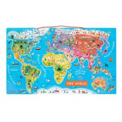 Puzzle magnetyczne Mapa Świata JANOD