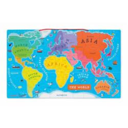 Puzzle magnetyczne Mapa Świata JANOD
