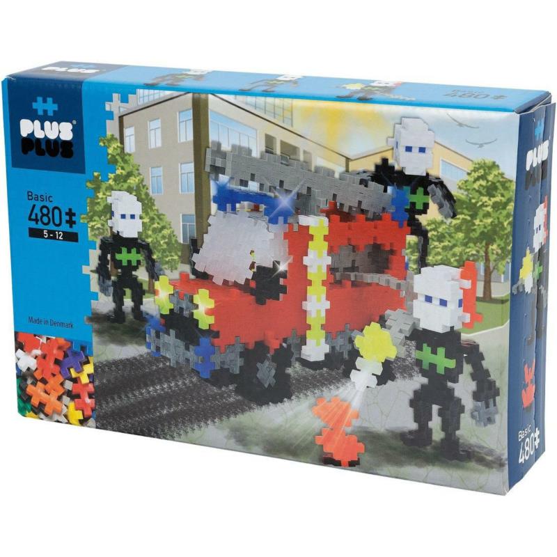 Klocki PLUS PLUS 480 Wóz strażacki mini basic