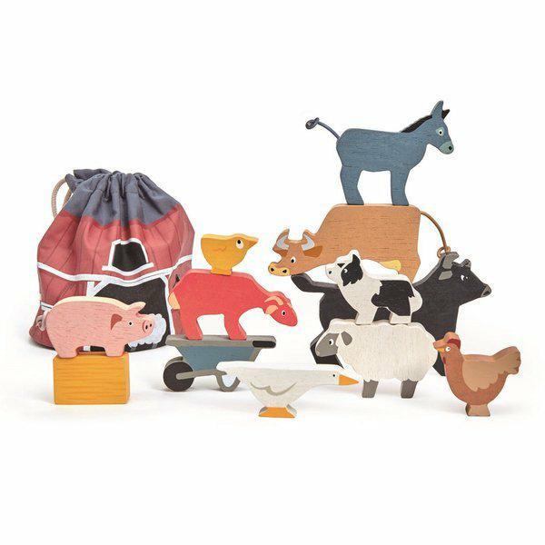 Zwierzęta zagrodowe - figurki drewniane TENDER LEAF TOYS
