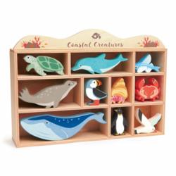 Drewniane figurki Zwierzęta morskie  TENDER LEAF TOYS