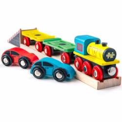 Drewniany pociąg Car Loader BIGJIGS BJT199