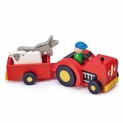 Traktor z przyczepą z drewna TENDER LEAF TOYS