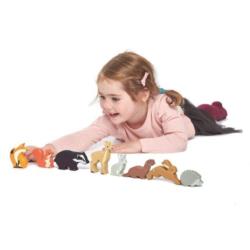 Drewniane figurki Leśne Zwierzęta TENDER LEAF TOYS